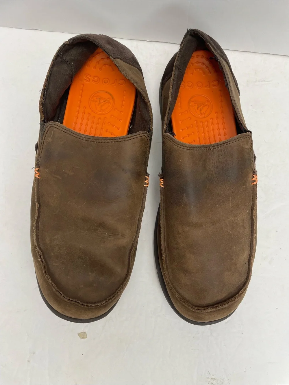 Mens crocs Santa Cruz brown nubuck leather 11